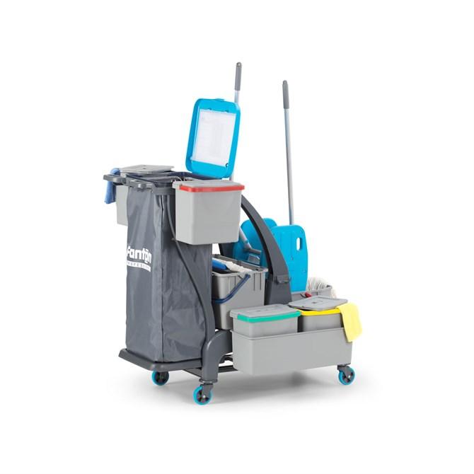Fantom Temizlik Seti Presli, Çöp Toplama Üniteli, Aksesuar & Cam Temizleme Kovalı 25 & 22 Lt Procart JET 728S
